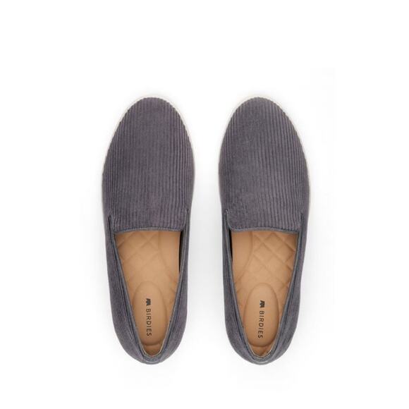 Women’s Birdies the Starling Blue Corderoy Slip-Ons, Slate Blue Color - Picture 2 of 8